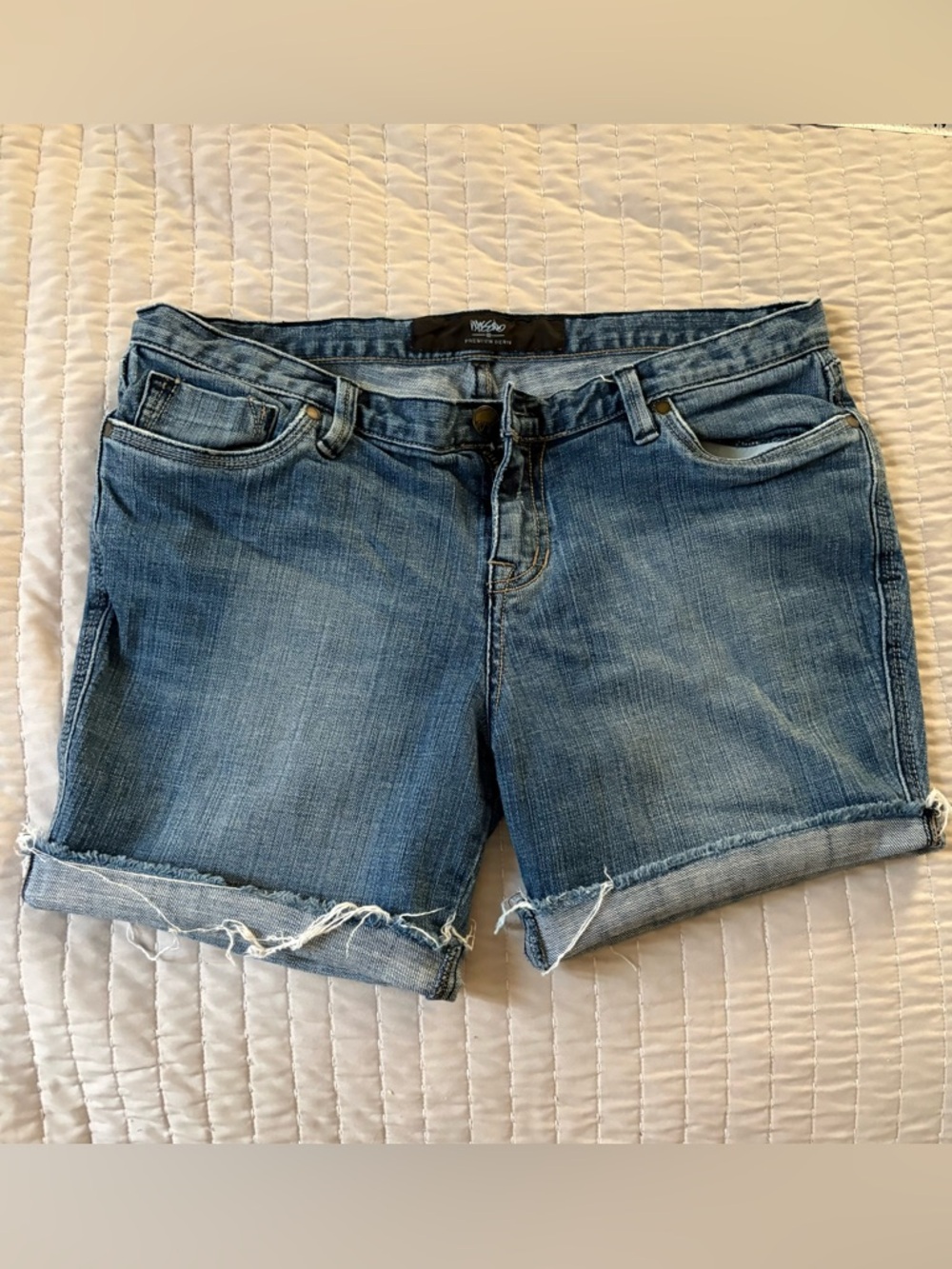 Mossimo Supply Co. Light Blue Rolled Hem Jean Shorts